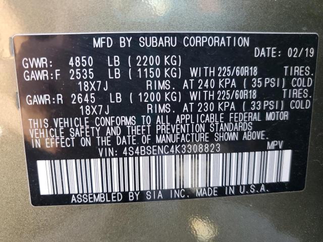 2019 SUBARU OUTBACK 3. - 4S4BSENC4K3308823