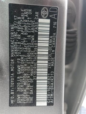 2017 TOYOTA COROLLA LE - 2T1BURHE1HC839481
