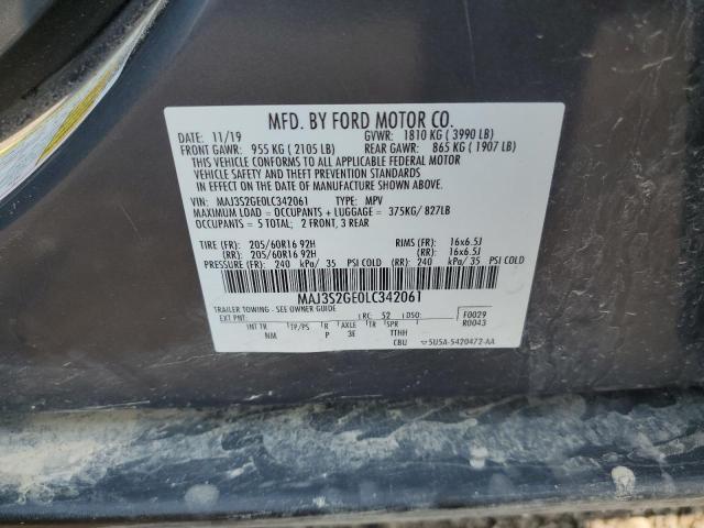 2020 FORD ECOSPORT S MAJ3S2GE0LC342061