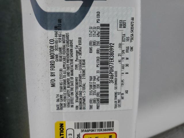 2014 FORD FUSION SE - 3FA6P0H77ER380992