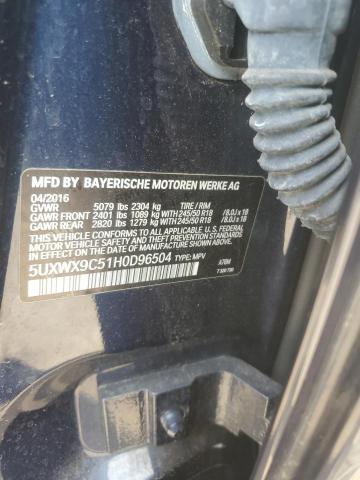 2017 BMW X3 XDRIVE2 5UXWX9C51H0D96504