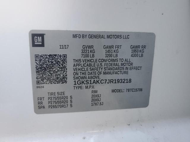 2018 GMC YUKON SLE 1GKS1AKC7JR193218