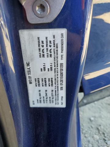 2019 TESLA MODEL 3 5YJ3E1EA3KF301209