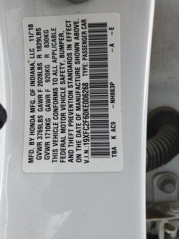 2019 HONDA CIVIC LX - 19XFC2F60KE006268