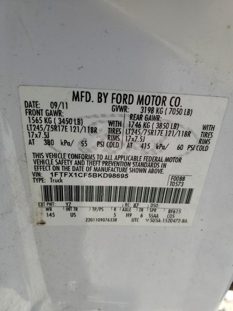 2011 FORD F150 SUPER - 1FTFX1CF5BKD98695