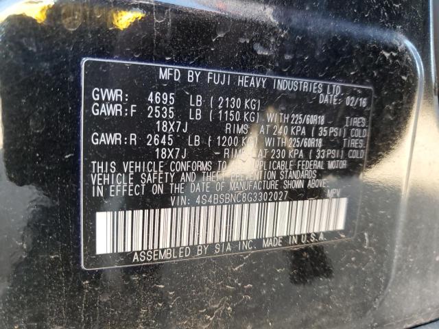 2016 SUBARU OUTBACK 2. - 4S4BSBNC8G3302027