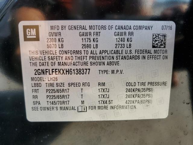 2017 CHEVROLET EQUINOX LT - 2GNFLFEKXH6138377