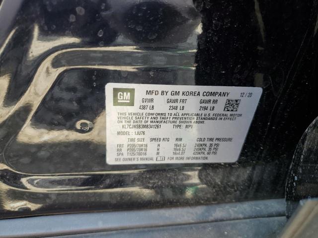 2021 CHEVROLET TRAX LS KL7CJNSB3MB341261