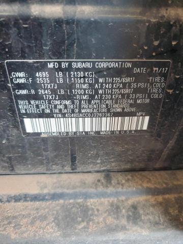 2018 SUBARU OUTBACK 2. 4S4BSACC0J3262367