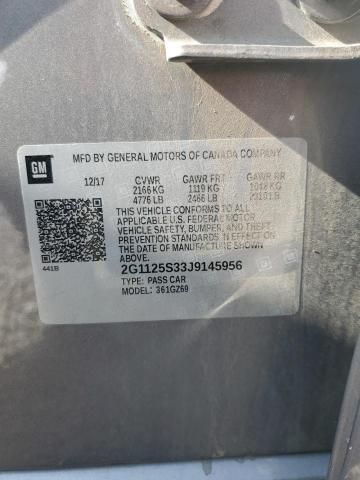 2018 CHEVROLET IMPALA PRE 2G1125S33J9145956