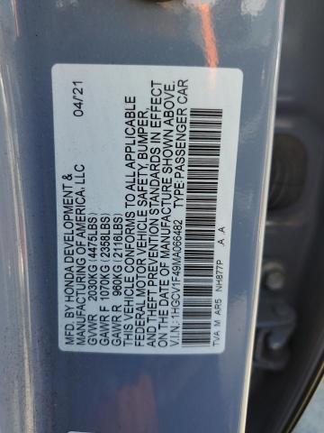 2021 HONDA ACCORD SPORT SE 1HGCV1F49MA066482