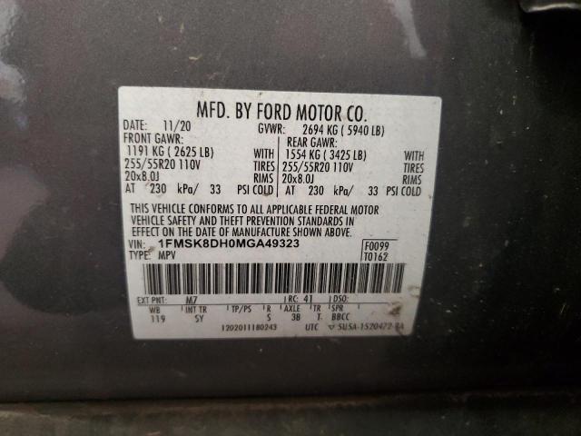 2021 FORD EXPLORER X - 1FMSK8DH0MGA49323
