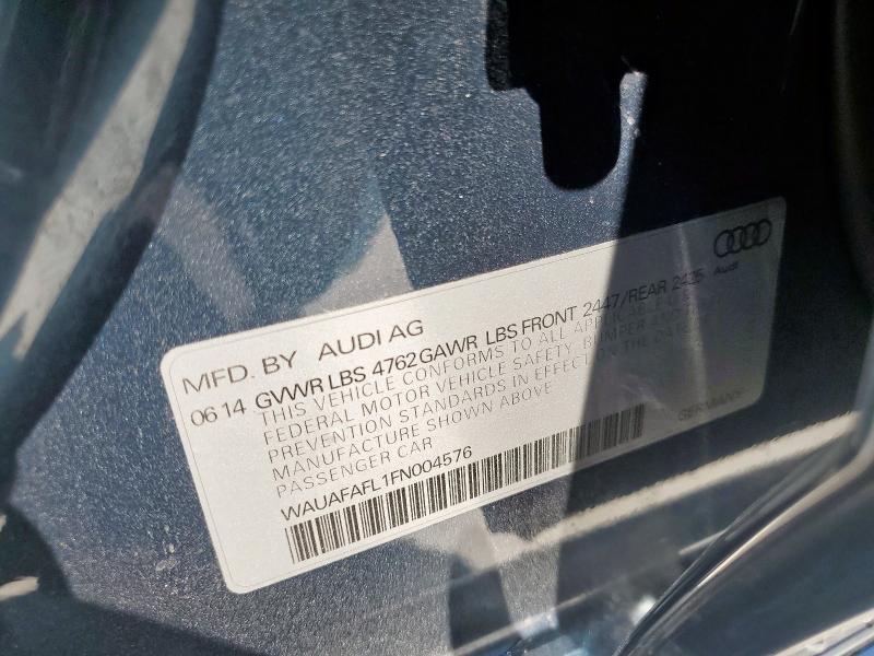 2015 AUDI A4 PREMIUM WAUAFAFL1FN004576