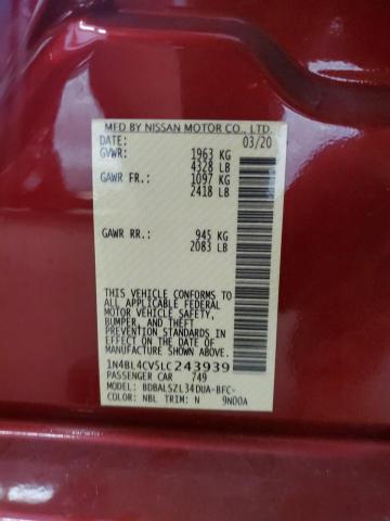 2020 NISSAN ALTIMA SR - 1N4BL4CV5LC243939
