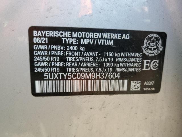 2021 BMW X3 XDRIVE3 - 5UXTY5C09M9H37604