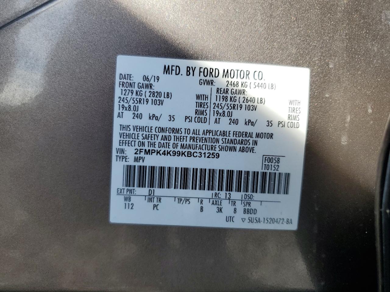 Ford Edge 2019