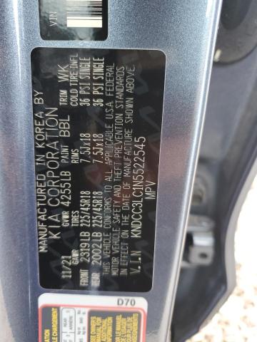 2022 KIA NIRO TOURI KNDCC3LC1N5522545