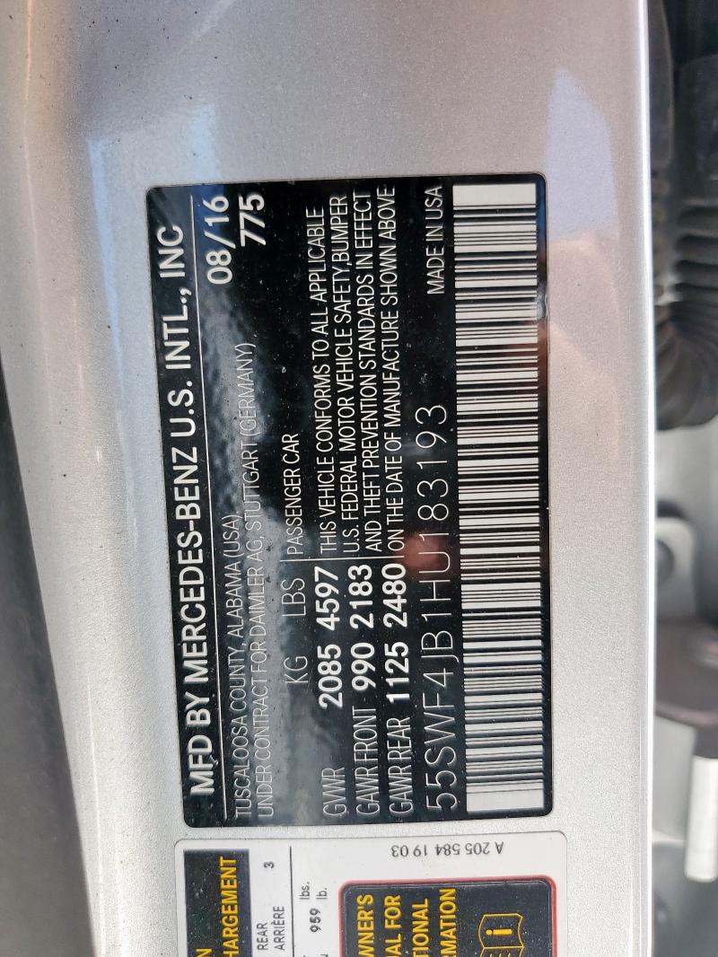 2017 MERCEDES-BENZ C 300 - 55SWF4JB1HU183193
