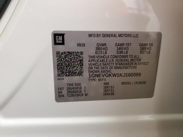 2019 CHEVROLET TRAVERSE L 1GNEVGKW1KJ160099