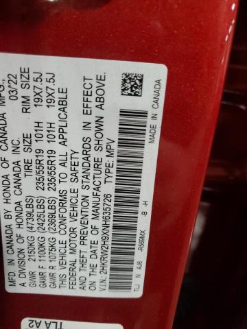 2022 HONDA CR-V TOURI 2HKRW2H9XNH635726