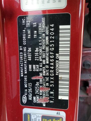 2015 KIA OPTIMA SX 5XXGR4A66FG512044