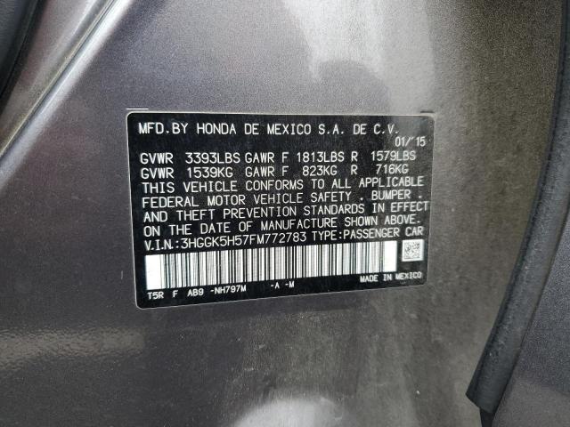 2015 HONDA FIT LX 3HGGK5H57FM772783