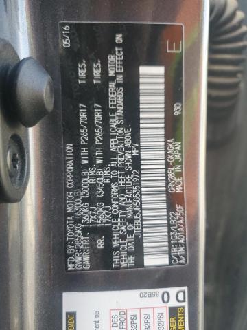 2016 TOYOTA 4RUNNER SR - JTEBU5JR5G5351972