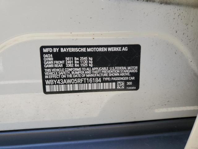 2024 BMW I4 EDRIVE WBY43AW05RFT16184