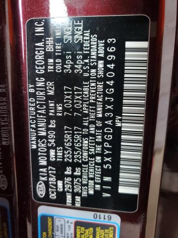 2018 KIA SORENTO LX - 5XYPGDA3XJG404963