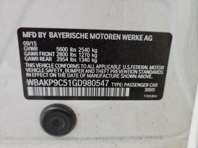 2016 BMW 550 XI - WBAKP9C51GD980547