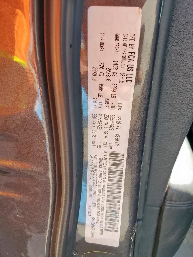 2015 DODGE DURANGO LI 1C4RDHDG2FC176251