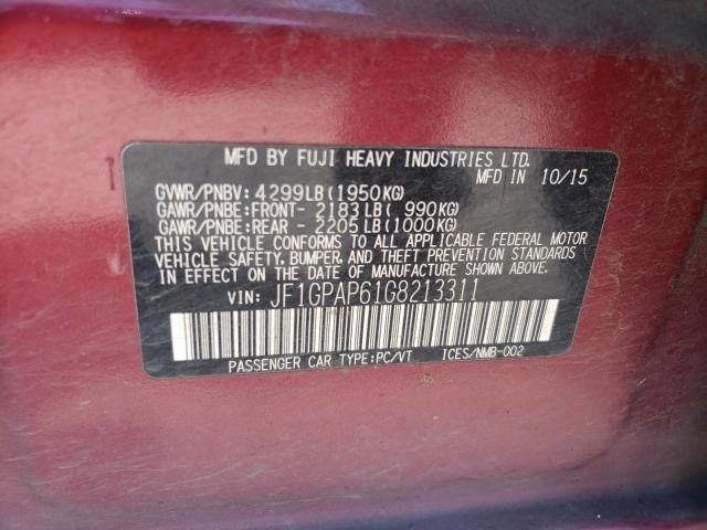 2016 SUBARU IMPREZA SP JF1GPAP61G8213311
