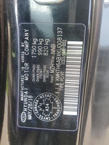 2019 HYUNDAI VELOSTER T KMHTH6ABXKU008137