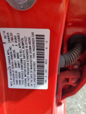 2016 HONDA CIVIC EX - 2HGFC2F71GH575927