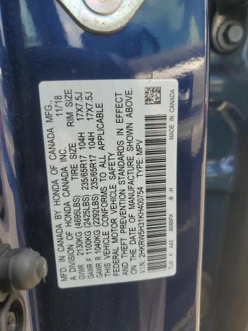 2019 HONDA CR-V LX 2HKRW5H31KH400754
