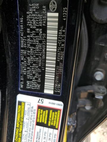 2021 TOYOTA CAMRY SE - 4T1T11BK6MU035750