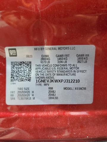 2023 CHEVROLET TRAVERSE R 1GNEVJKWXPJ312210