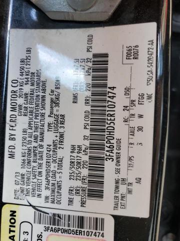 2014 FORD FUSION SE - 3FA6P0HD5ER107474