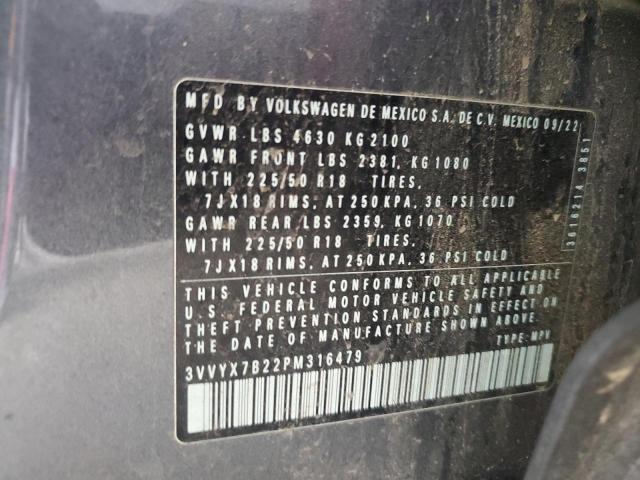 2023 VOLKSWAGEN TAOS SE 3VVYX7B22PM316479