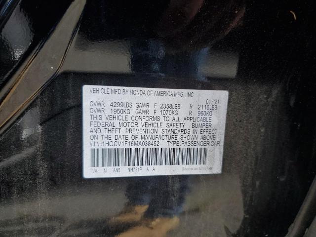 2021 HONDA ACCORD LX - 1HGCV1F16MA038452