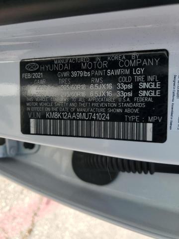2021 HYUNDAI KONA SE KM8K12AA9MU741024