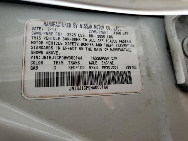 2017 NISSAN ROGUE SPOR JN1BJ1CP0HW000144