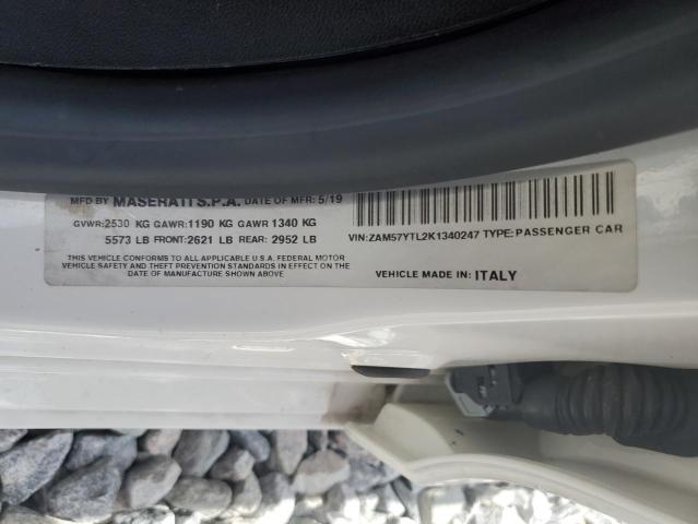 2019 MASERATI GHIBLI S ZAM57YTL2K1340247