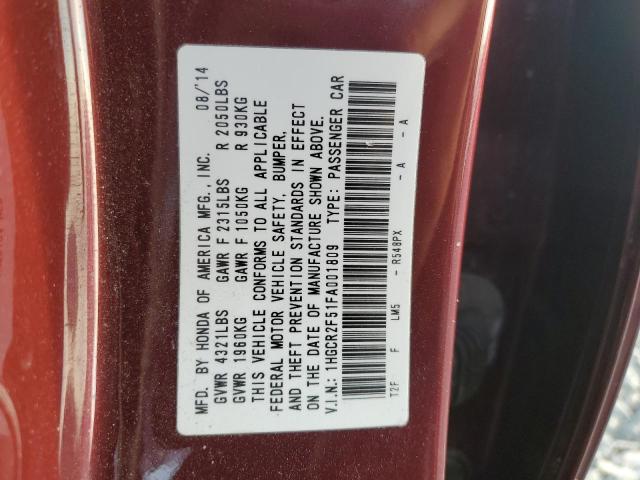 2015 HONDA ACCORD SPO 1HGCR2F51FA001809