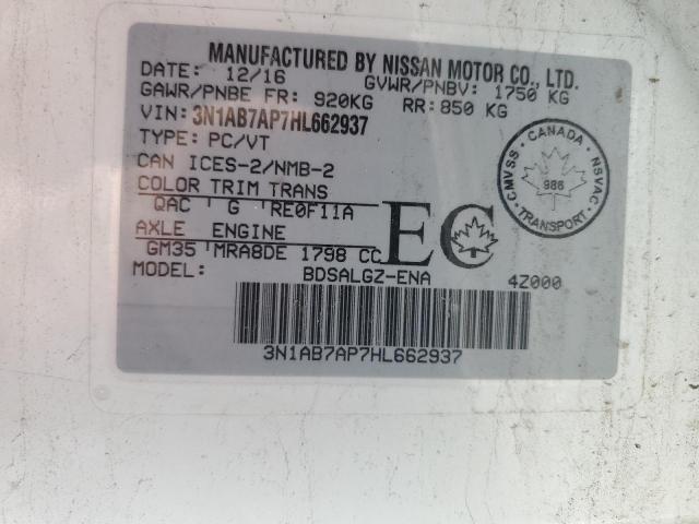 2017 NISSAN SENTRA S - 3N1AB7AP7HL662937