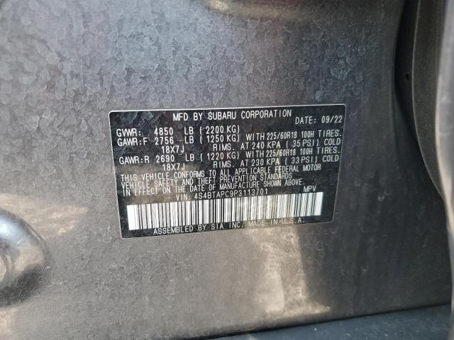 2023 SUBARU OUTBACK TO 4S4BTAPC9P3113701