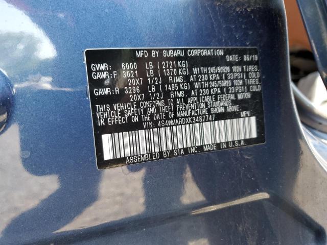 2019 SUBARU ASCENT TOU 4S4WMARDXK3487747