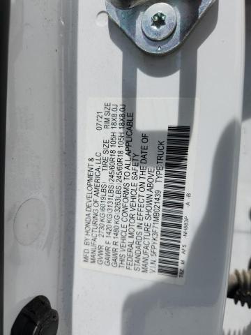 2021 HONDA RIDGELINE 5FPYK3F71MB021439