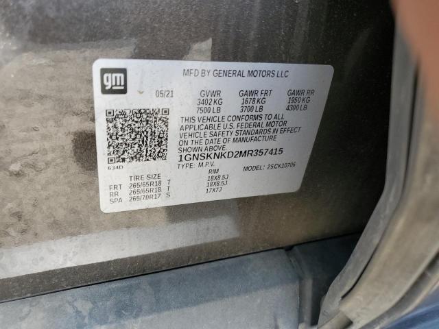 2021 CHEVROLET TAHOE K150 - 1GNSKNKD2MR357415