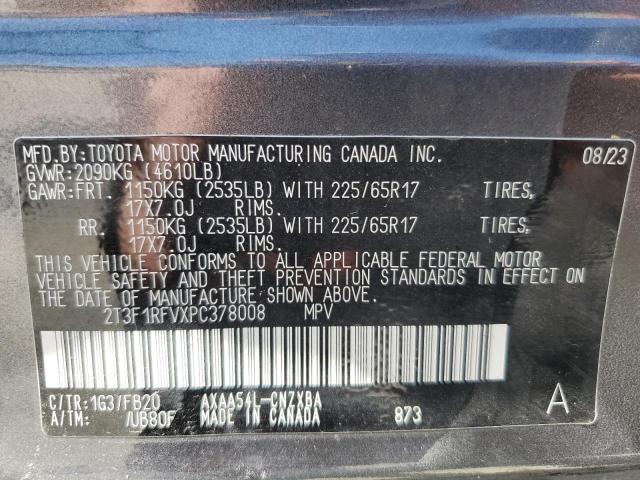 2023 TOYOTA RAV4 LE 2T3F1RFVXPC378008